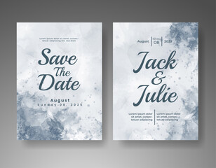 Wedding invitation with abstract watercolor background