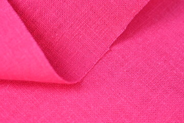 pink hemp viscose natural fabric cloth color, sackcloth rough texture of textile fashion abstract background