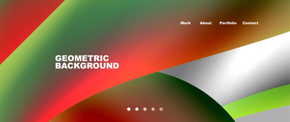 A geometric background featuring a gradient of red, green, and white colors. This design can be perfect for automotive lighting, gadgets, fonts, electronic devices, CDs, DVDs, and macro photography