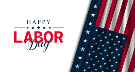 Happy Labor Day Background Design Greeting Card Banner Poster Vector Illustration 