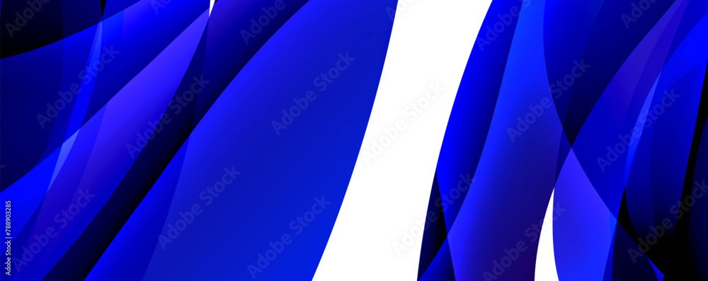 Poster an abstract background featuring shades of blue and white with a bold white stripe down the center. 
