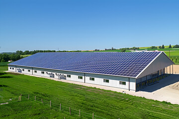 Green Energy Regeneration: Photovoltaic Solar Power System on Industrial Building