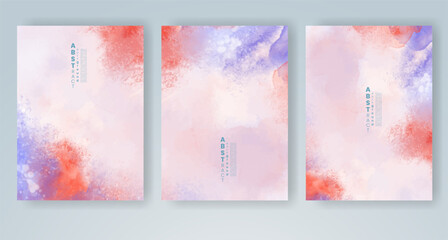 Cover template with watercolor background. Design for your cover, date, postcard, banner, logo.