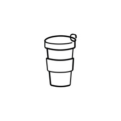 Tumbler Line Style Icon Design
