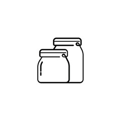 Reusable Jar Line Style Icon Design
