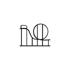 Roller Coaster Line Style Icon Design
