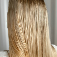 blond shine hair after keratin treatment,, hair care, beauty salon, beauty black hair