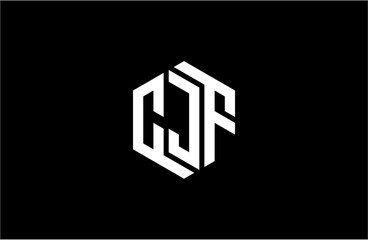 CJF creative letter logo design vector icon illustration