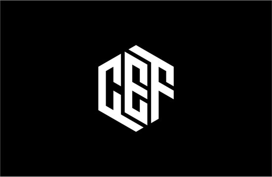 CEF creative letter logo design vector icon illustration