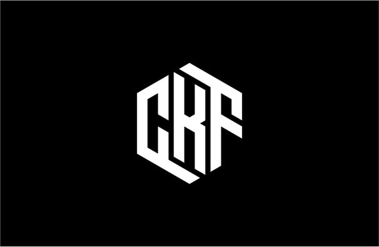 CKF creative letter logo design vector icon illustration