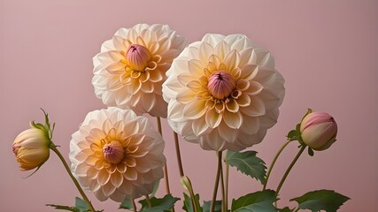 pink and yellow dahlia