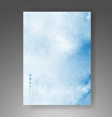 Cover template with watercolor background. Design for your cover, date, postcard, banner, logo.