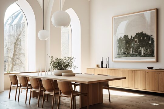 Minimalist Monastery Dining Room Ideas: Embracing Understated Elegance on Clear Surfaces