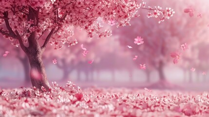 Fototapeta premium Cherry blossoms are in full bloom