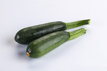 Sliced raw young green zucchini