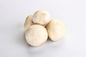 Natural organic ripe champignon mushrooms