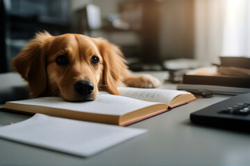 Ate Dog Homework!!! My humor homework cute blue background schoolwork animal canino eating bad rottweiler pet puppy shredded copy space paper silly ripped