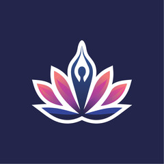 yoga logo with beautiful shape