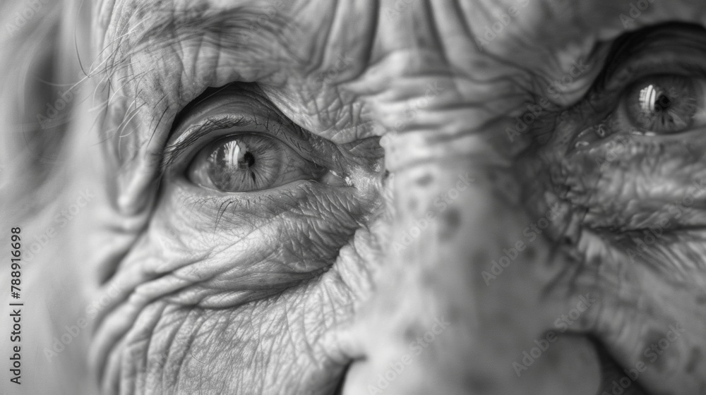 Poster the crinkles around the eyes are etched with the memory of every laugh each one telling a different 