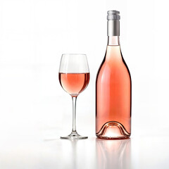 Rosé Wine Bottle Mockup