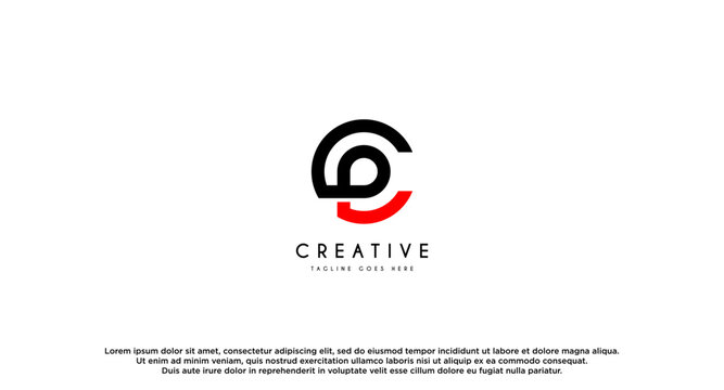 Initial letter CP PC logo design vector illustration.