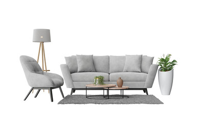 a living room with a couch  chair  and coffee table © miamiadesign