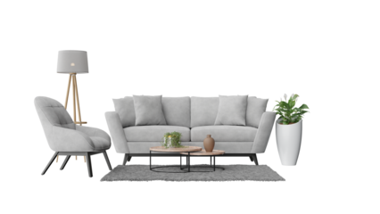 a living room with a couch  chair  and coffee table