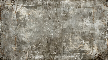 A large grey and white wall with a lot of cracks and holes. The wall is old and worn, giving it a sense of history and character. The cracks and holes add texture and depth to the wall