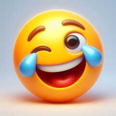 3d funny smiley face emoji