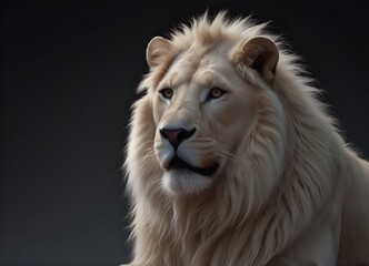 Close-up of lion against black background
