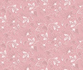 Vector flower seamless pattern element elegant texture backgrounds classical luxury old fashioned fl