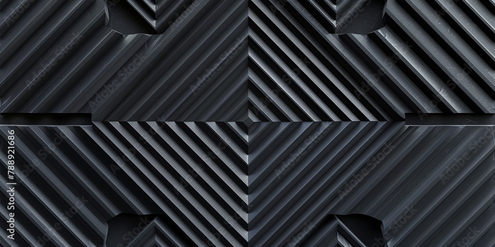Poster a sophisticated pattern illustration with a 3d effect and optical illusions, creating depth and dime