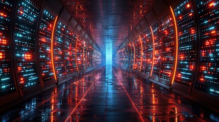 Obraz premium Data Security and Privacy. The importance of cybersecurity protocols and encrypted communication channels symbolizing the protection of information and data security and privacy.