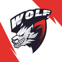 WOLF MASCOT LOGO ILLUSTRATION