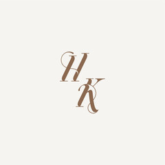 Luxury and Elegant initial monogram logo letter wedding concept design ideas HK