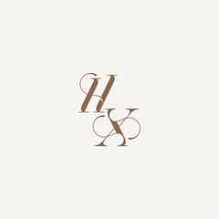 Luxury and Elegant initial monogram logo letter wedding concept design ideas HX