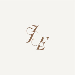 Luxury and Elegant initial monogram logo letter wedding concept design ideas JE