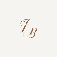 Luxury and Elegant initial monogram logo letter wedding concept design ideas JB