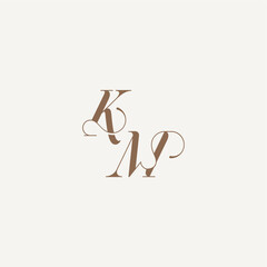 Luxury and Elegant initial monogram logo letter wedding concept design ideas KM