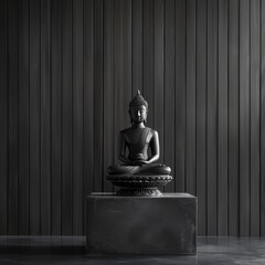 Minimalist Buddha Statue in Modern Interior