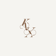 Luxury and Elegant initial monogram logo letter wedding concept design ideas KX