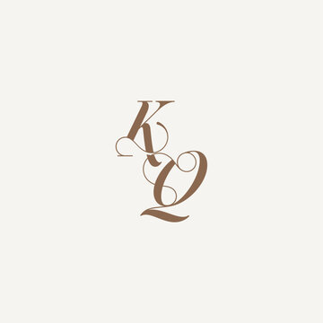 Luxury and Elegant initial monogram logo letter wedding concept design ideas KQ