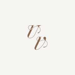 wedding concept design ideas UV initial monogram logo letter Luxury and Elegant