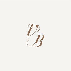 wedding concept design ideas VB initial monogram logo letter Luxury and Elegant
