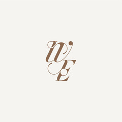 wedding concept design ideas WE initial monogram logo letter Luxury and Elegant