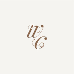 wedding concept design ideas WG initial monogram logo letter Luxury and Elegant
