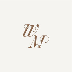 wedding concept design ideas WM initial monogram logo letter Luxury and Elegant