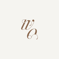 wedding concept design ideas WO initial monogram logo letter Luxury and Elegant