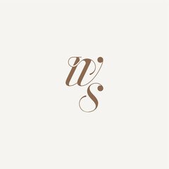 wedding concept design ideas WS initial monogram logo letter Luxury and Elegant