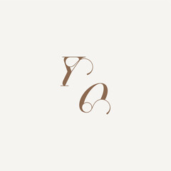 YO letter wedding concept design ideas Luxury and Elegant initial monogram logo